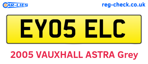 EY05ELC are the vehicle registration plates.