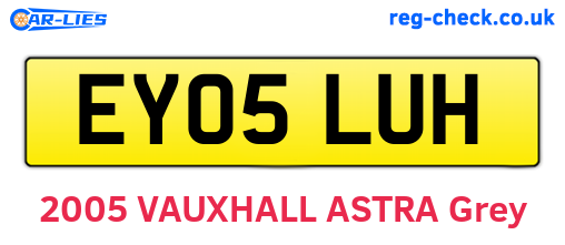 EY05LUH are the vehicle registration plates.