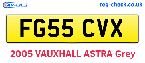 FG55CVX are the vehicle registration plates.