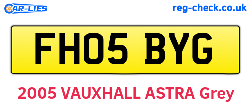 FH05BYG are the vehicle registration plates.