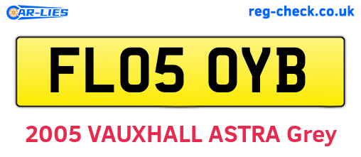 FL05OYB are the vehicle registration plates.