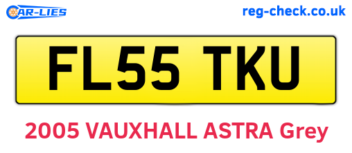 FL55TKU are the vehicle registration plates.