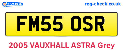 FM55OSR are the vehicle registration plates.