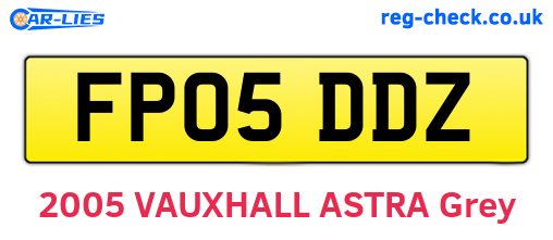 FP05DDZ are the vehicle registration plates.