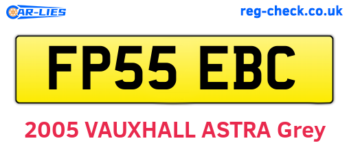 FP55EBC are the vehicle registration plates.