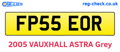 FP55EOR are the vehicle registration plates.