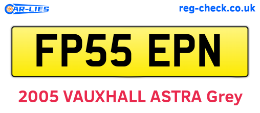 FP55EPN are the vehicle registration plates.