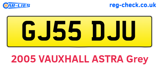 GJ55DJU are the vehicle registration plates.