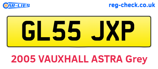 GL55JXP are the vehicle registration plates.