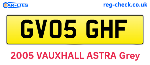 GV05GHF are the vehicle registration plates.