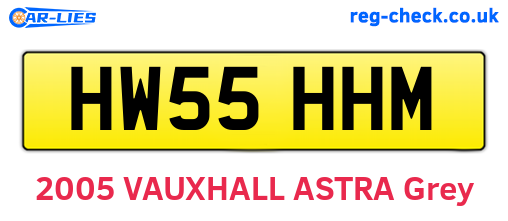 HW55HHM are the vehicle registration plates.