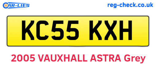 KC55KXH are the vehicle registration plates.