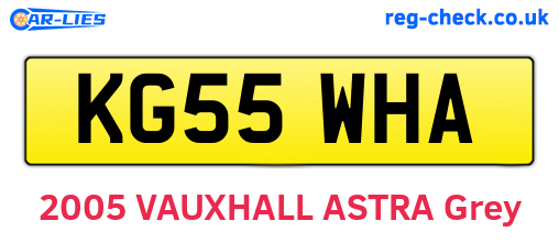 KG55WHA are the vehicle registration plates.