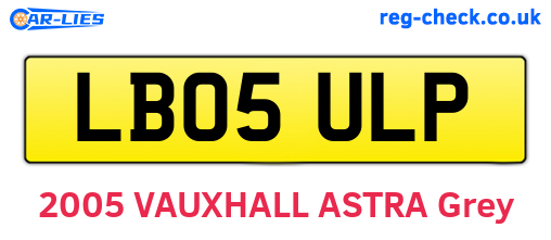 LB05ULP are the vehicle registration plates.