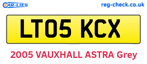 LT05KCX are the vehicle registration plates.