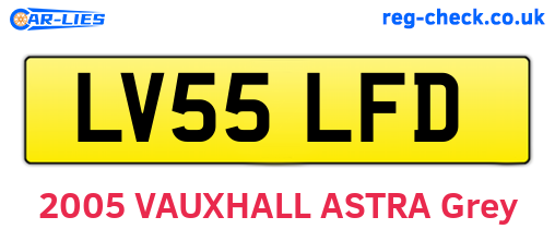 LV55LFD are the vehicle registration plates.