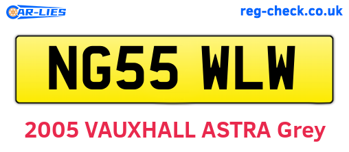 NG55WLW are the vehicle registration plates.