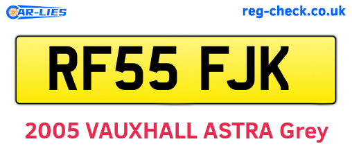 RF55FJK are the vehicle registration plates.