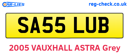SA55LUB are the vehicle registration plates.