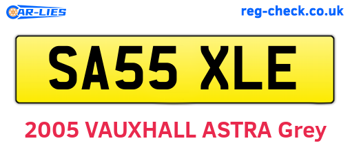 SA55XLE are the vehicle registration plates.