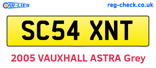 SC54XNT are the vehicle registration plates.
