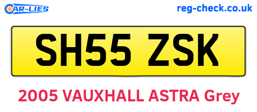 SH55ZSK are the vehicle registration plates.
