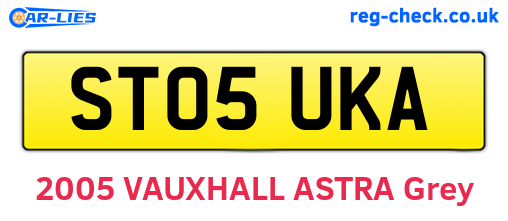 ST05UKA are the vehicle registration plates.