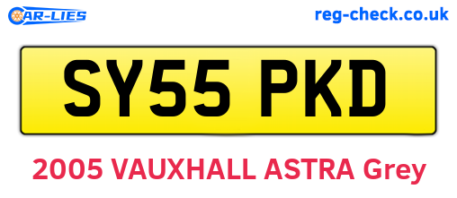 SY55PKD are the vehicle registration plates.