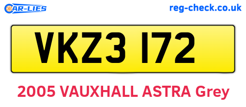 VKZ3172 are the vehicle registration plates.