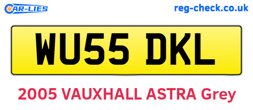 WU55DKL are the vehicle registration plates.