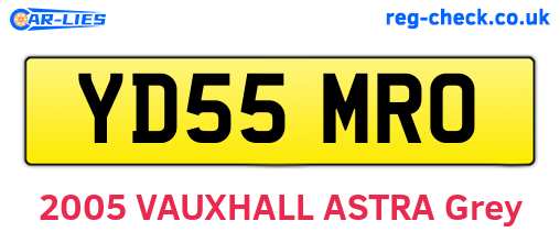 YD55MRO are the vehicle registration plates.