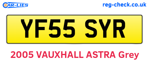 YF55SYR are the vehicle registration plates.