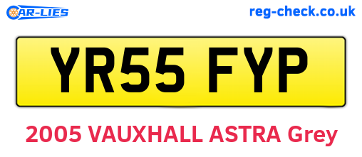YR55FYP are the vehicle registration plates.