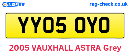 YY05OYO are the vehicle registration plates.