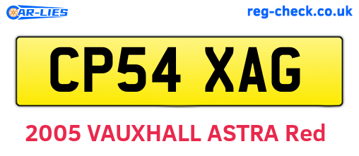 CP54XAG are the vehicle registration plates.