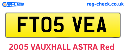 FT05VEA are the vehicle registration plates.