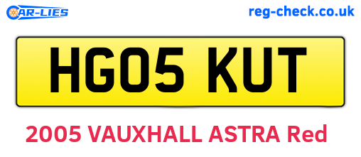HG05KUT are the vehicle registration plates.