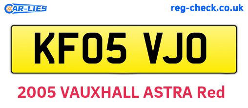 KF05VJO are the vehicle registration plates.
