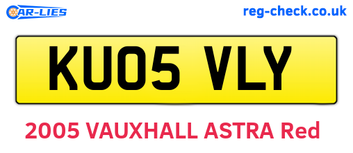 KU05VLY are the vehicle registration plates.