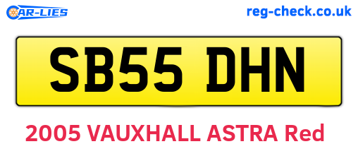 SB55DHN are the vehicle registration plates.