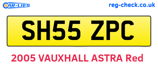 SH55ZPC are the vehicle registration plates.