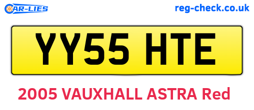 YY55HTE are the vehicle registration plates.