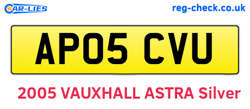 AP05CVU are the vehicle registration plates.