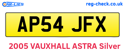 AP54JFX are the vehicle registration plates.