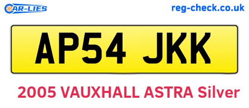 AP54JKK are the vehicle registration plates.