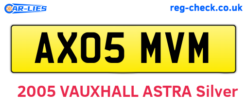 AX05MVM are the vehicle registration plates.