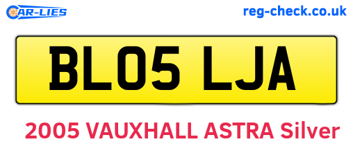 BL05LJA are the vehicle registration plates.