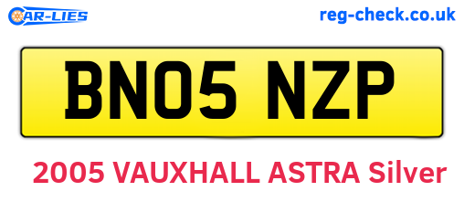 BN05NZP are the vehicle registration plates.