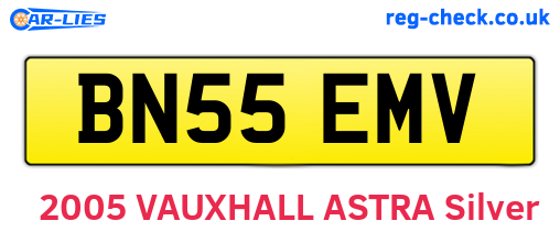 BN55EMV are the vehicle registration plates.