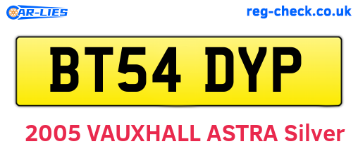 BT54DYP are the vehicle registration plates.